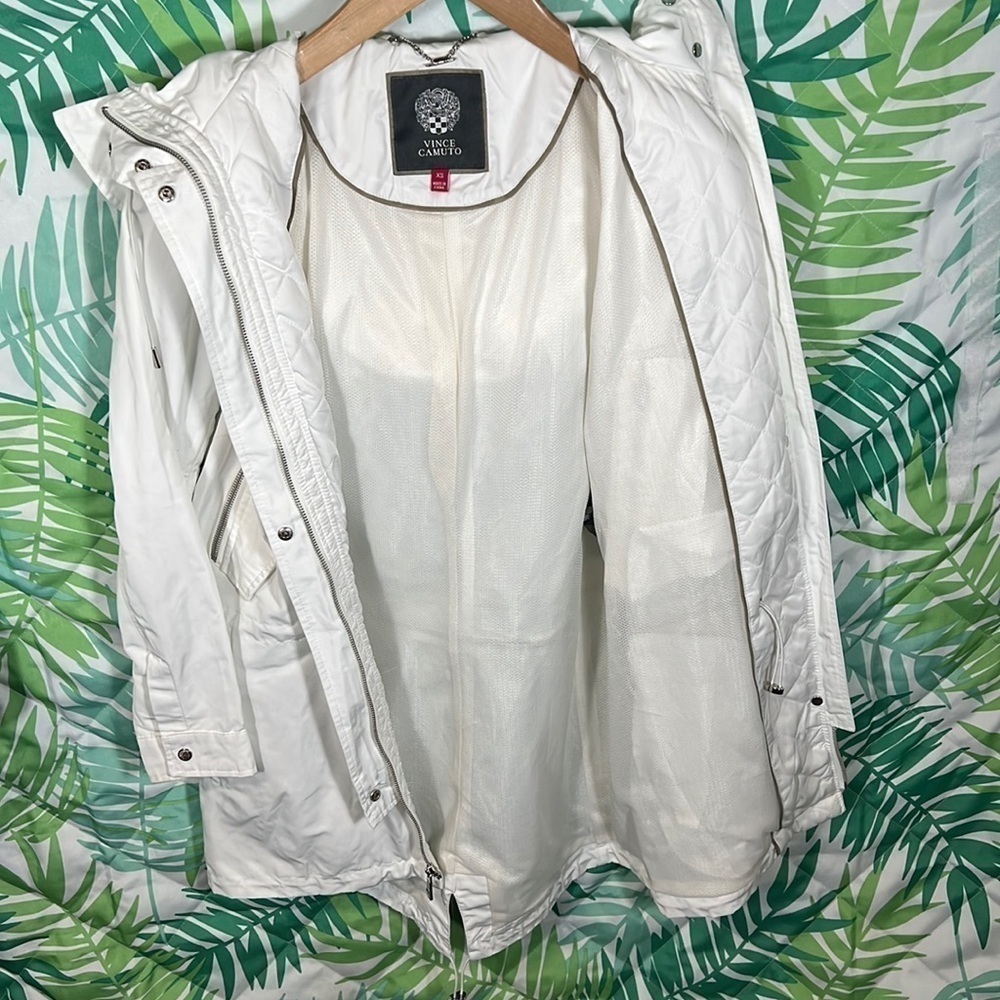 Vince Camuto long white hoodie jacket size XS - Picture 4 of 10